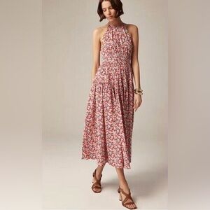 J. Crew Tie waist halter dress in floral Item style CA660
